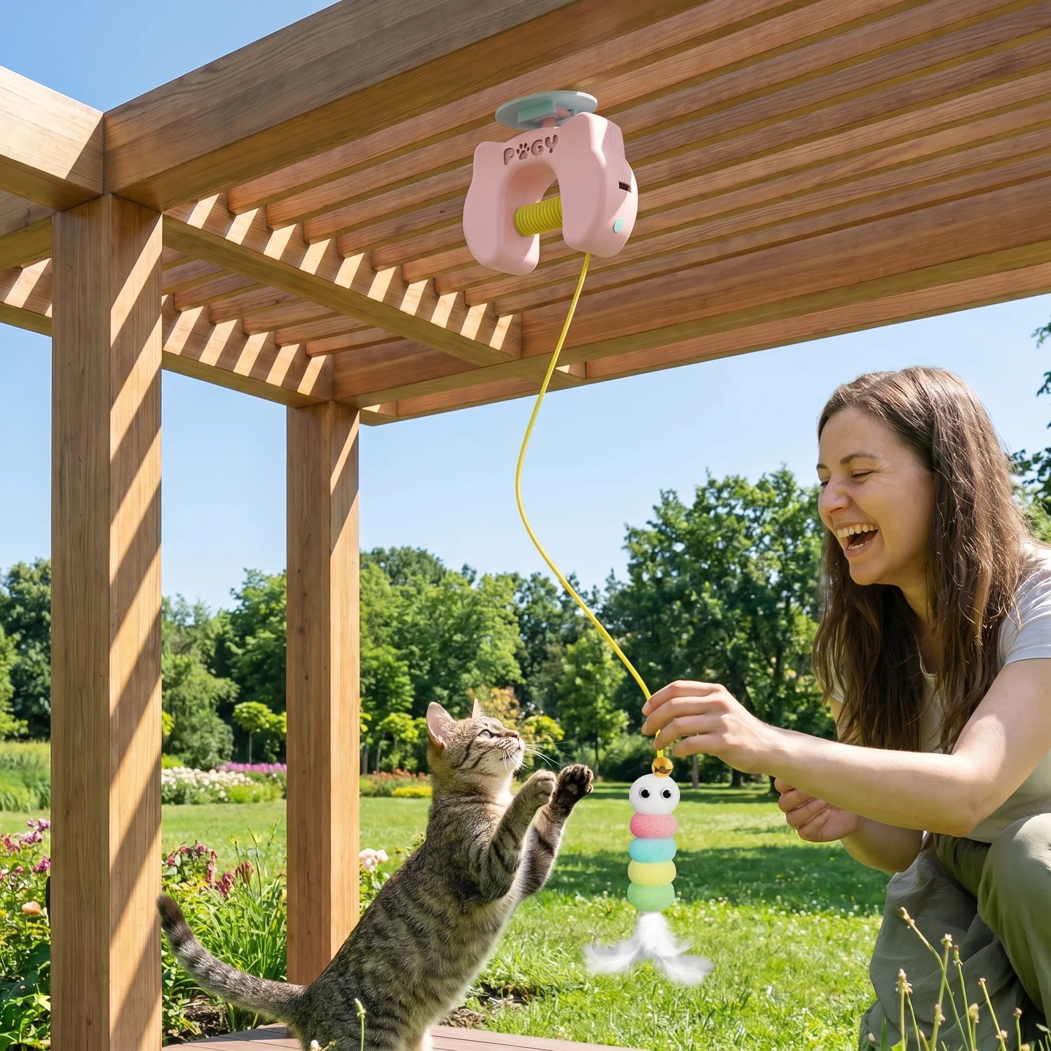 Pugy SkyPlay — Brinquedo Eletrônico Autônomo para Gatos.