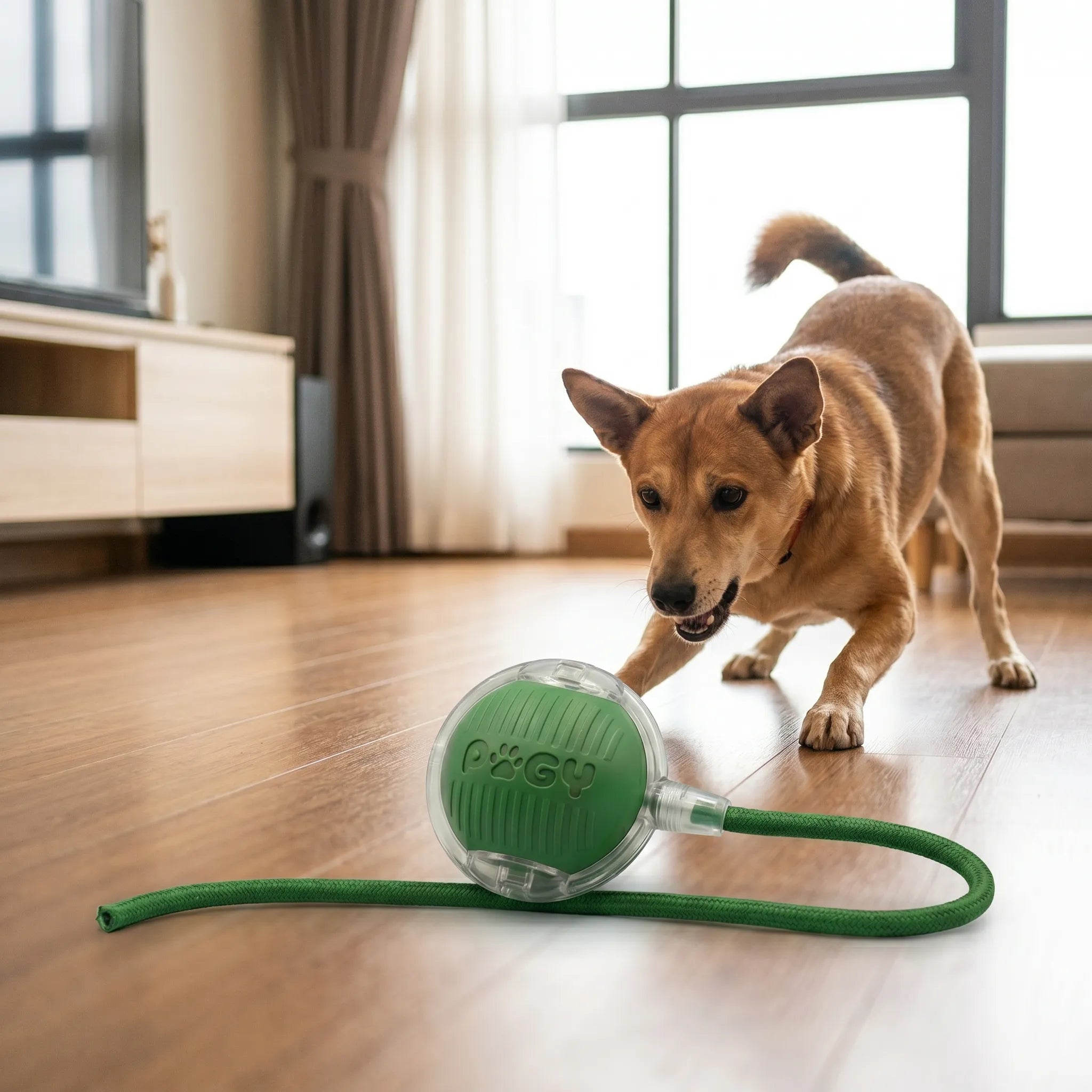 Pugy AutoBall — Bola Interativa Automática Recarregável para Cães